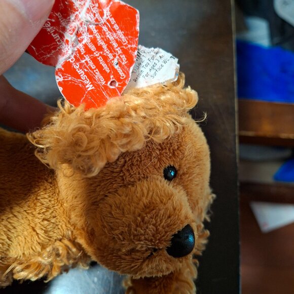 Ty Beanie Baby BB 2.0 Frolics The Puppy Dog Brown Curly Plush - Picture 4 of 9